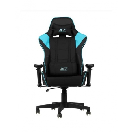 Кресло игровое A4Tech X7 GG-1100 черный/голубой текстиль/эко.кожа - фото 3