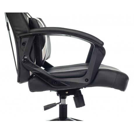 Кресло игровое Бюрократ Zombie DRIVER черный/белый эко.кожа - фото 10