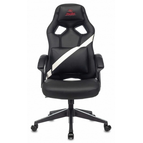 Кресло игровое Бюрократ Zombie DRIVER черный/белый эко.кожа - фото 2