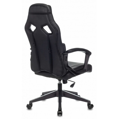 Кресло игровое Бюрократ Zombie DRIVER черный/белый эко.кожа - фото 4