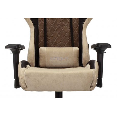 Кресло игровое Бюрократ Zombie VIKING 7 KNIGHT Fabric коричневый/бежевый текстиль/эко.кожа - фото 6