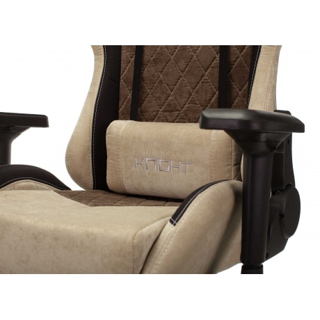 Кресло игровое Бюрократ Zombie VIKING 7 KNIGHT Fabric коричневый/бежевый текстиль/эко.кожа - фото 8