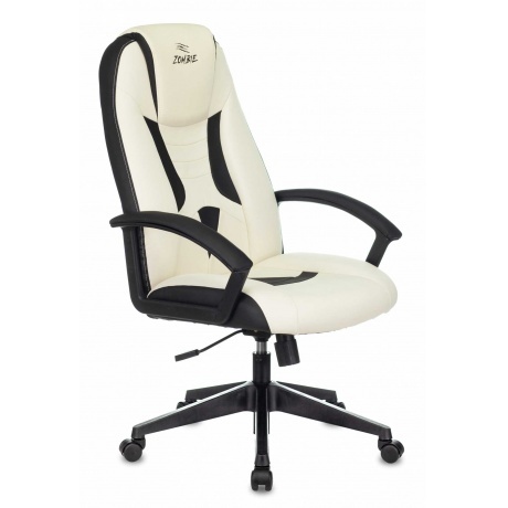 

Кресло игровое Бюрократ Zombie 8 белый/черный эко.кожа