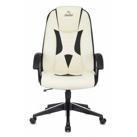 Кресло игровое Бюрократ Zombie 8 белый/черный эко.кожа - фото 2
