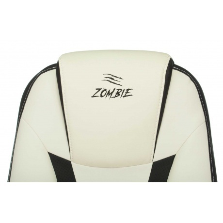 Кресло игровое Бюрократ Zombie 8 белый/черный эко.кожа - фото 5