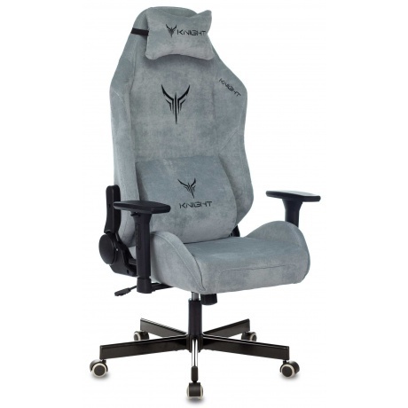 Кресло игровое Knight N1 Fabric серо-голубой - фото 1