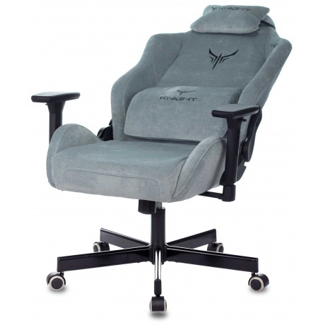 Кресло игровое Knight N1 Fabric серо-голубой - фото 5