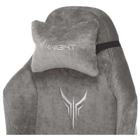 Кресло игровое Knight N1 Fabric серый - фото 8