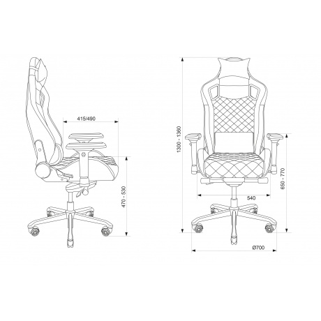Кресло игровое Knight TITAN черный - фото 24