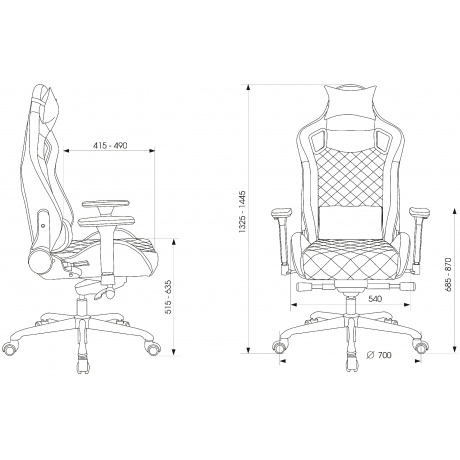 Кресло игровое Knight TITAN черный - фото 25