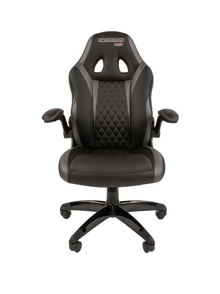 Компьютерное  кресло Chairman game 15 экопремиум черный/серый - фото 2