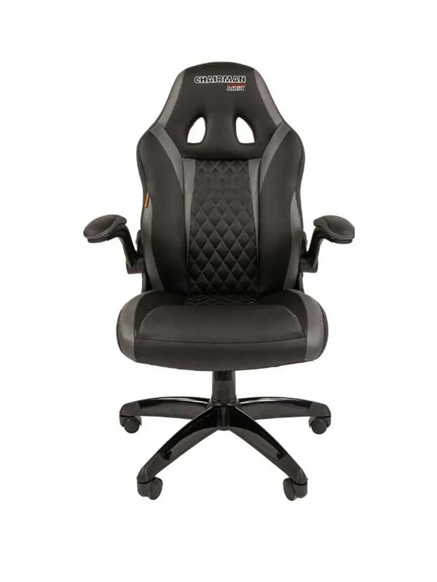 Компьютерное  кресло Chairman game 15 экопремиум черный/серый - фото 2