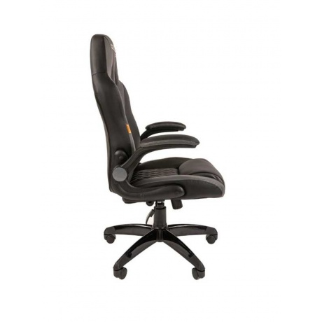 Компьютерное  кресло Chairman game 15 экопремиум черный/серый - фото 3