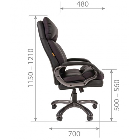 Компьютерное  кресло Chairman 505 экопремиум черный - фото 5