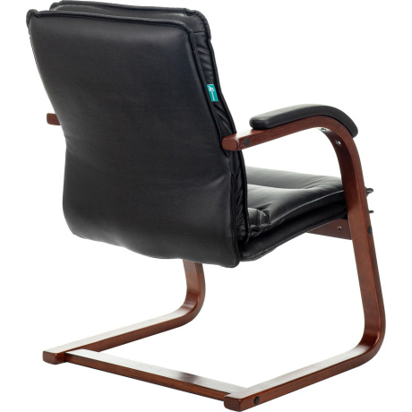 Кресло Бюрократ T-9927WALNUT-AV черный кожа полозья дерево - фото 4