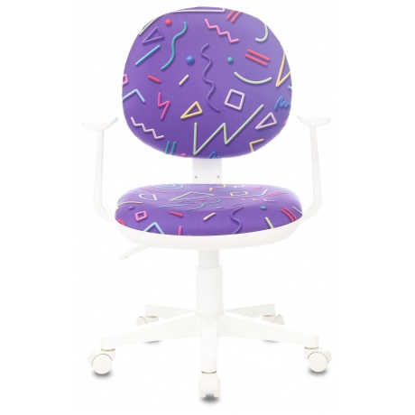Кресло детское Бюрократ CH-W356AXSN фиолетовый Sticks 08 крестовина пластик пластик белый - фото 2