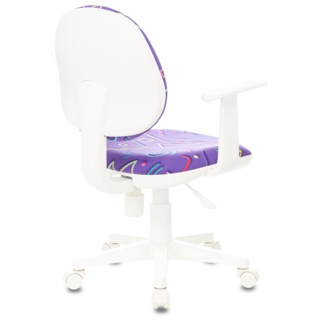 Кресло детское Бюрократ CH-W356AXSN фиолетовый Sticks 08 крестовина пластик пластик белый - фото 4