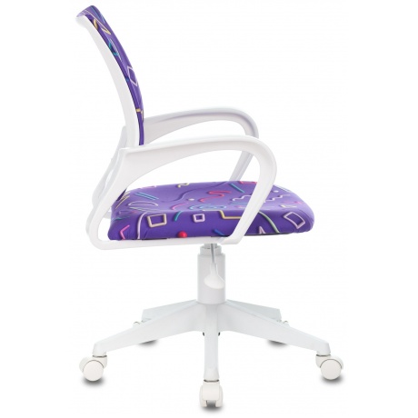 Кресло детское Бюрократ KD-W4 фиолетовый Sticks 08 крестовина пластик белый пластик белый - фото 3