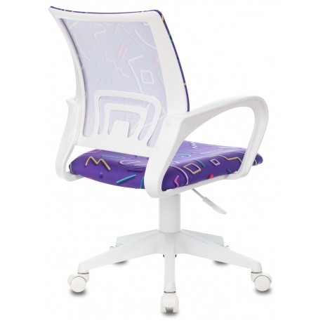 Кресло детское Бюрократ KD-W4 фиолетовый Sticks 08 крестовина пластик белый пластик белый - фото 4