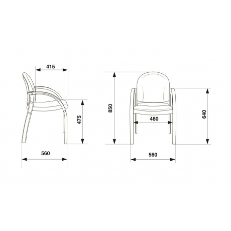Стул Бюрократ ДЖУНО черный эко.кожа на ножках дерево - фото 5