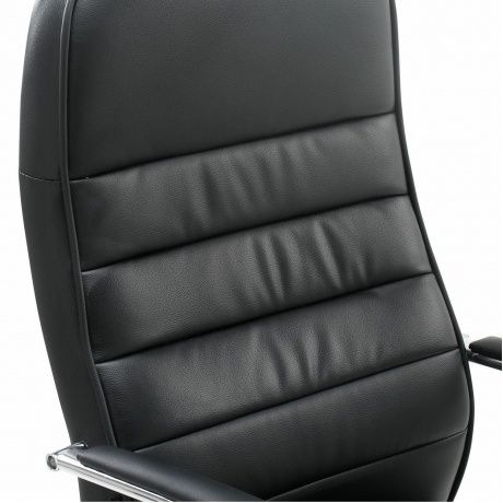 Кресло офисное BRABIX Stark EX-547 экокожа, хром, черное, 531948 - фото 8