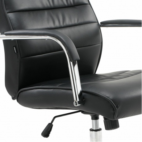 Кресло офисное BRABIX Stark EX-547 экокожа, хром, черное, 531948 - фото 10