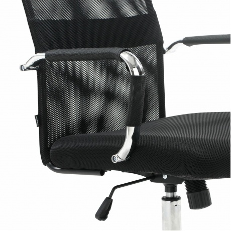 Кресло офисное BRABIX Fit EX-514 с подголовником, хром, черное, 531949 - фото 11