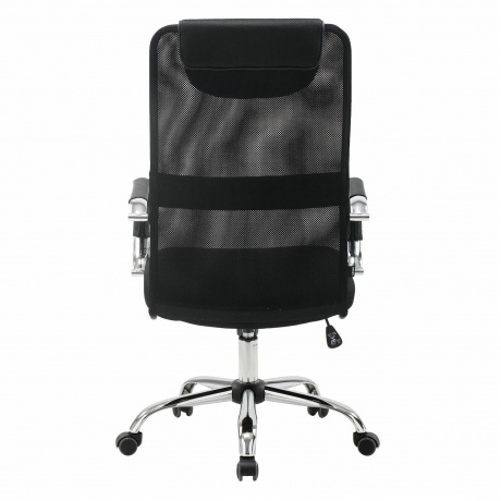 Кресло офисное BRABIX Fit EX-514 с подголовником, хром, черное, 531949 - фото 5