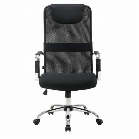 Кресло офисное BRABIX Fit EX-514 с подголовником, хром, черное, 531949 - фото 6