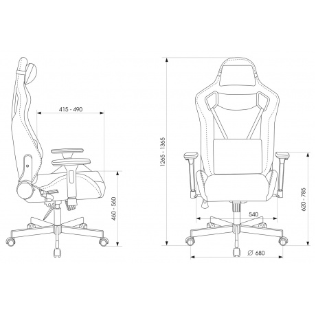 Кресло компьютерное Бюрократ Knight Outrider Black - фото 10