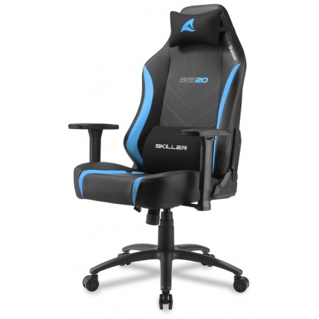 Компьютерное кресло Sharkoon Skiller SGS20 чёрно-синее (SGS20-F-BK/BU) - фото 2
