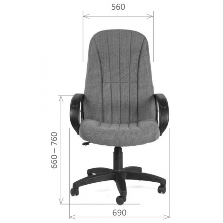 Кресло компьютерное Chairman 685 серое - фото 2