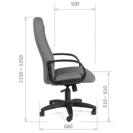 Кресло компьютерное Chairman 685 серое - фото 3