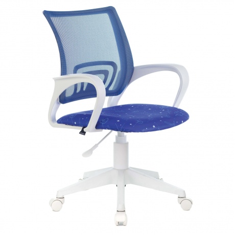 Кресло компьютерное BRABIX Fly MG-396W темно-синее с рисунком TW-05/Space (532405) - фото 1