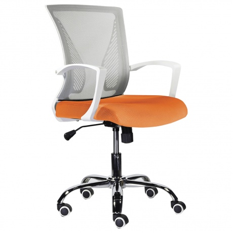 Кресло компьютерное BRABIX Wings MG-306 cерое/оранжевое (532011) - фото 1