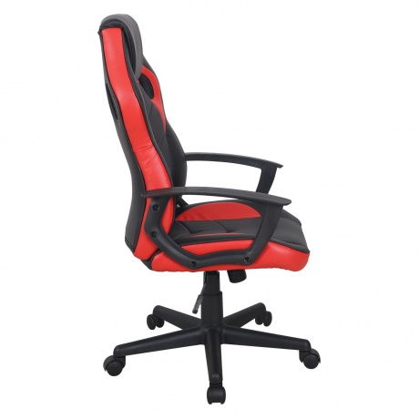 Кресло компьютерное BRABIX Fighter GM-008, экокожа, черное/красное (532506) - фото 2