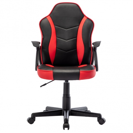 Кресло компьютерное BRABIX Shark GM-203, экокожа, черное/красное (532512) - фото 5