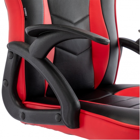 Кресло компьютерное BRABIX Shark GM-203, экокожа, черное/красное (532512) - фото 7