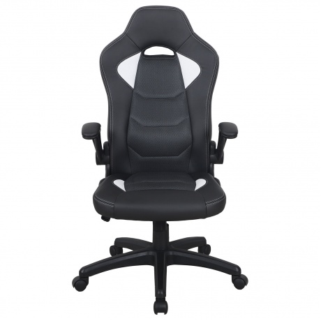 Кресло компьютерное BRABIX Skill GM-005 экокожа, черное/белое (532493) - фото 2