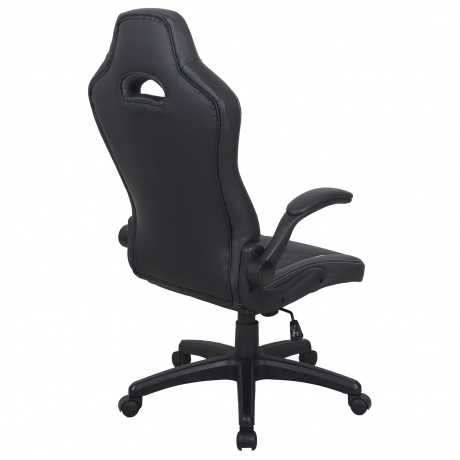 Кресло компьютерное BRABIX Skill GM-005 экокожа, черное/белое (532493) - фото 4