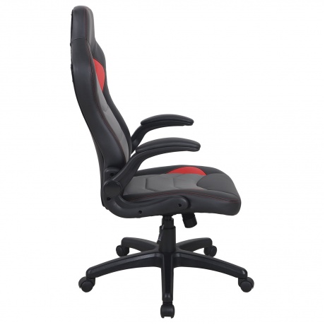 Кресло компьютерное BRABIX Skill GM-005 экокожа, черное/красное (532496) - фото 2