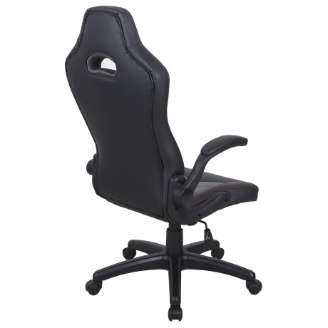 Кресло компьютерное BRABIX Skill GM-005 экокожа, черное/красное (532496) - фото 3
