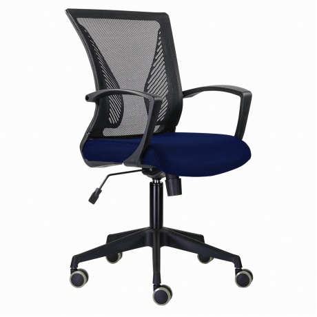 Кресло компьютерное BRABIX Wings MG-309 черное/синее (532013) - фото 1