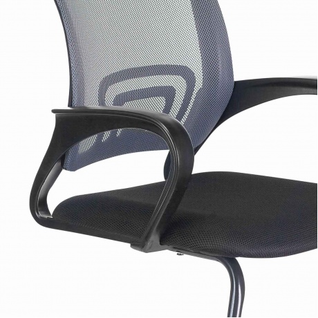 Кресло для приемных и переговорных BRABIX Fly CF-100, серое/черное (532089) - фото 6