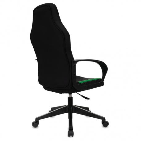 Кресло компьютерное BRABIX Alpha GM-018, ткань/экокожа, черное/зеленое (532639) - фото 3