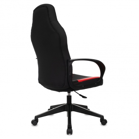 Кресло компьютерное BRABIX Alpha GM-018, ткань/экокожа, черное/красное (532637) - фото 3