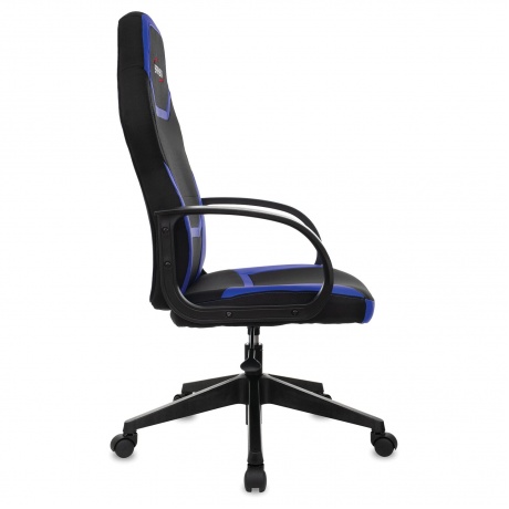Кресло компьютерное BRABIX Alpha GM-018, ткань/экокожа, черное/синее (532638) - фото 2