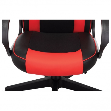 Кресло компьютерное BRABIX Game GM-017, экокожа/ткань, черное/красное (532642) - фото 7