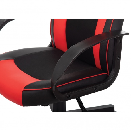 Кресло компьютерное BRABIX Game GM-017, экокожа/ткань, черное/красное (532642) - фото 8
