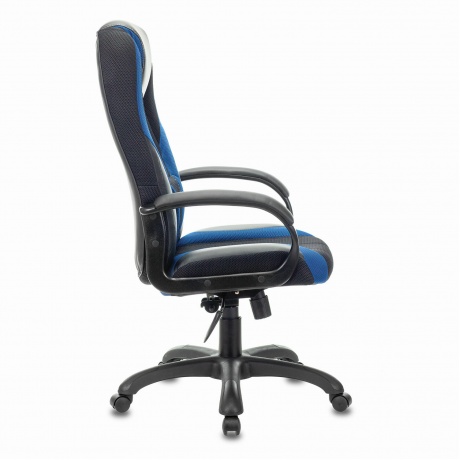 Кресло компьютерное BRABIX Premium Rapid GM-102 черное/синее (532106) - фото 4